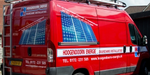 Belettering op bedrijfswagen, autoreclame op bedrijfswagen, autobelettering op vrachtwagen, auto beletteren, Boskoop, Waddinxveen, Alphen aan den Rijn, Binken reclame