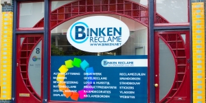 Raamreclame, Boskoop, Alphen aan den Rijn, Waddinxveen, Binken Reclame