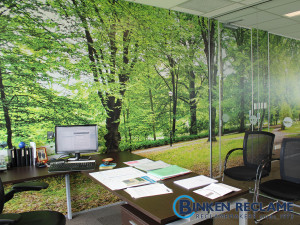 Muursticker, grote muurstickers, kantoor, bos, groen, verwijderbaar, Boskoop, Alphen aan den Rijn, Waddinxveen